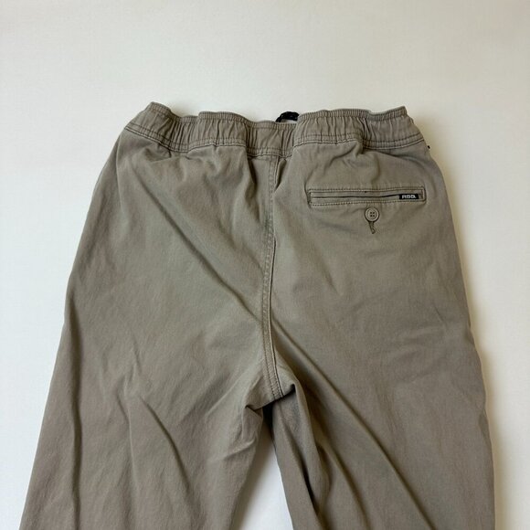 RSQ Jogger Pants Mens Small Khaki Beige Elastic Waist Casual Stretch Lightweight - Picture 8 of 9